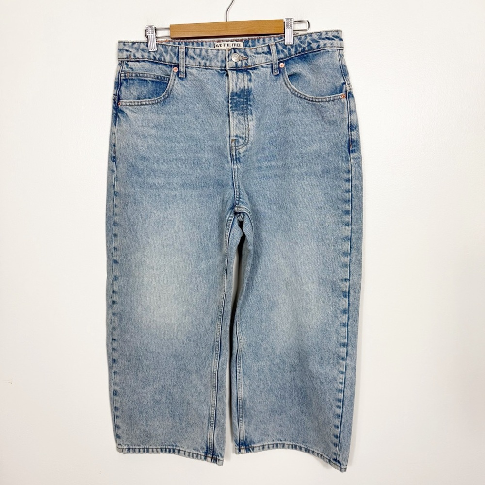 We The Free Deep Trance Dropped Boyfriend Jeans Size 31 NWOT - Picture 2 of 7